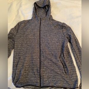 Men’s Lululemon Heathered Black and White Zip Up Hoodie | XL